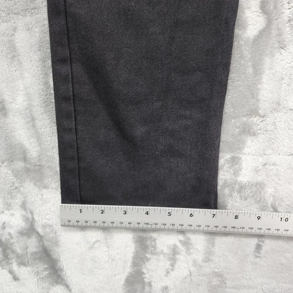 Vintage St Johns Bay Jeans Womens 10P PETITE Black‎ High Rise Straight Stretch
